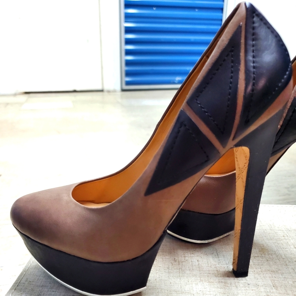 6 inch high L.A.M.B. platform heels pumps